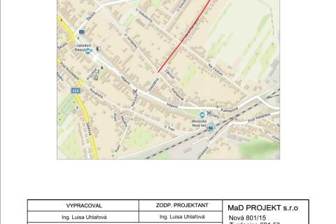 Ilustrační obrázek k prjektu Situační snímky - Komunikace vč. odstavných stání na ulici Jana Černého