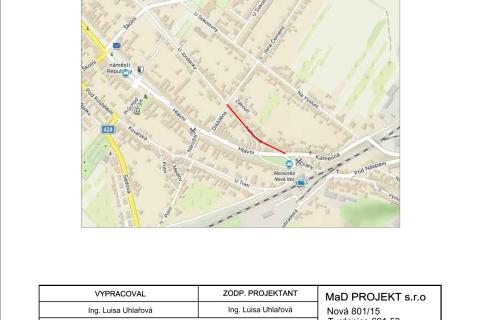 Ilustrační obrázek k prjektu Situační snímky - Komunikace vč. odstavných stání na ulici Kamenná